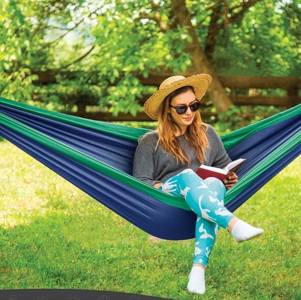 SEWANTA DOUBLE Durable Blue and Green Hammock